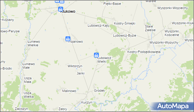 mapa Lubowicz Wielki, Lubowicz Wielki na mapie Targeo