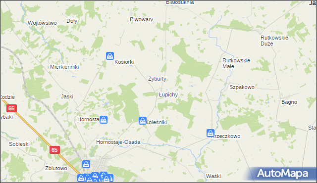 mapa Łupichy, Łupichy na mapie Targeo