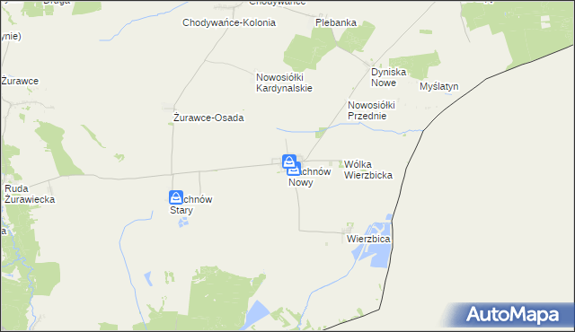 mapa Machnów Nowy, Machnów Nowy na mapie Targeo