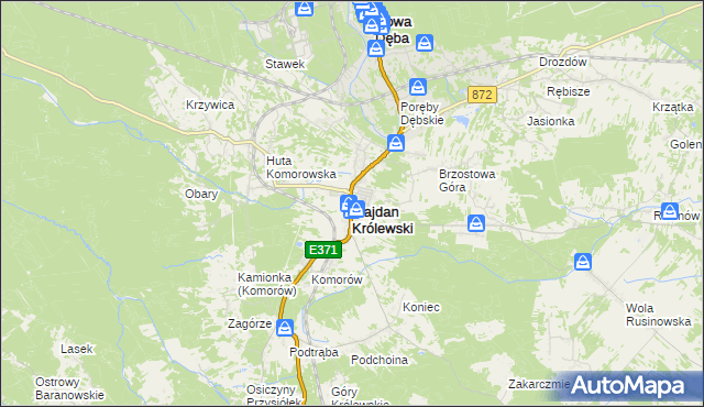 mapa Majdan Królewski, Majdan Królewski na mapie Targeo