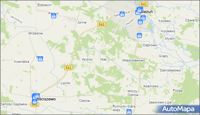 mapa Mak, Mak na mapie Targeo