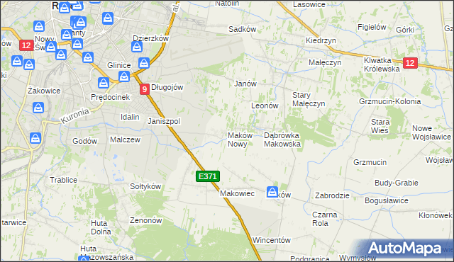 mapa Maków Nowy, Maków Nowy na mapie Targeo