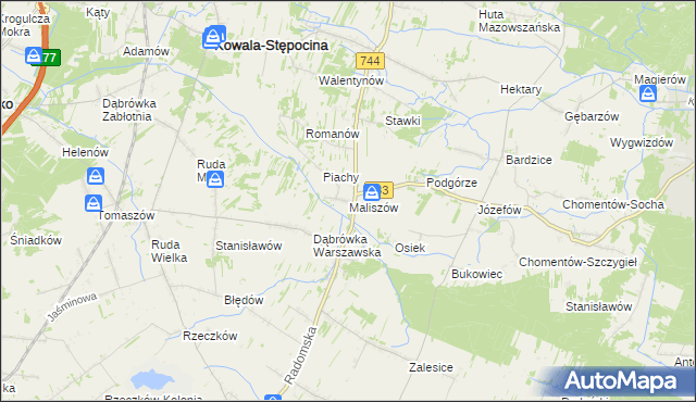 mapa Maliszów, Maliszów na mapie Targeo