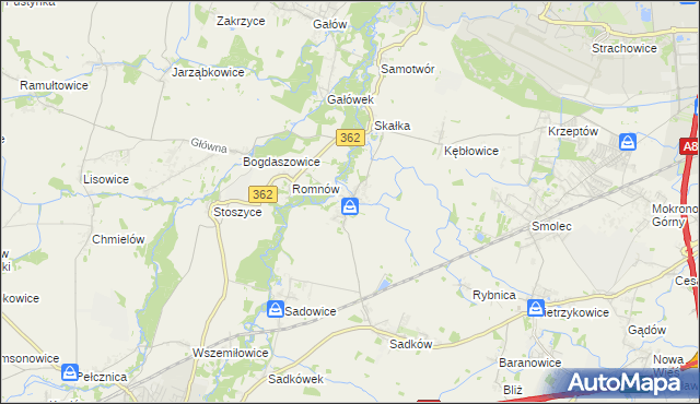 mapa Małkowice gmina Kąty Wrocławskie, Małkowice gmina Kąty Wrocławskie na mapie Targeo