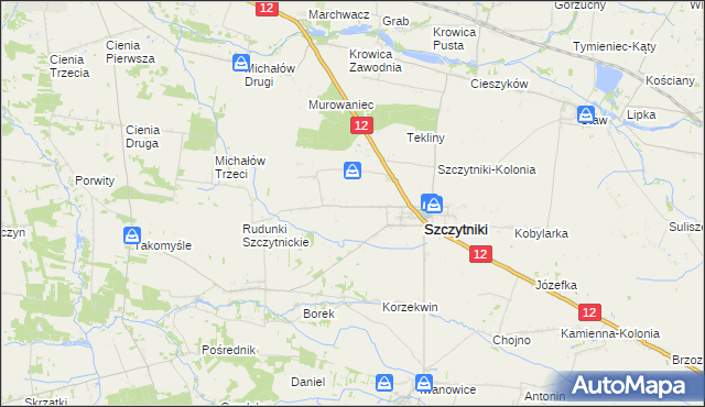 mapa Marcjanów gmina Szczytniki, Marcjanów gmina Szczytniki na mapie Targeo