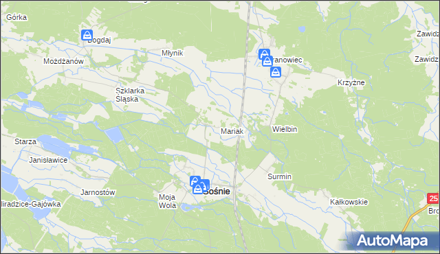 mapa Mariak, Mariak na mapie Targeo