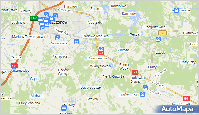 mapa Marianka gmina Mszczonów, Marianka gmina Mszczonów na mapie Targeo