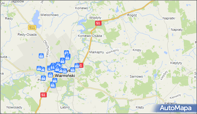 mapa Marków, Marków na mapie Targeo