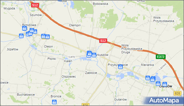 mapa Markuszów, Markuszów na mapie Targeo