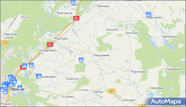 mapa Marszewiec, Marszewiec na mapie Targeo