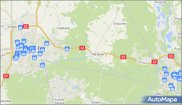 mapa Marszów, Marszów na mapie Targeo