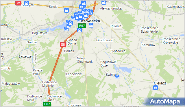 mapa Matyldów gmina Rawa Mazowiecka, Matyldów gmina Rawa Mazowiecka na mapie Targeo