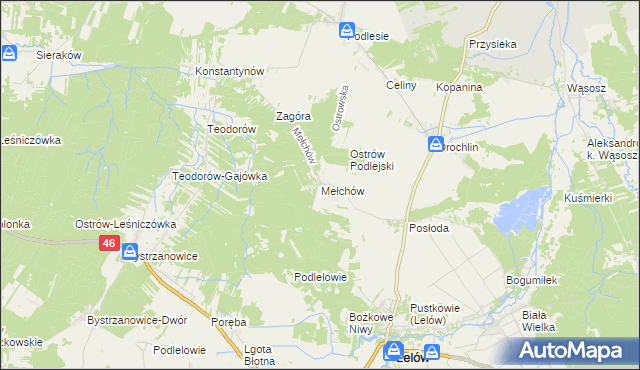 mapa Mełchów, Mełchów na mapie Targeo