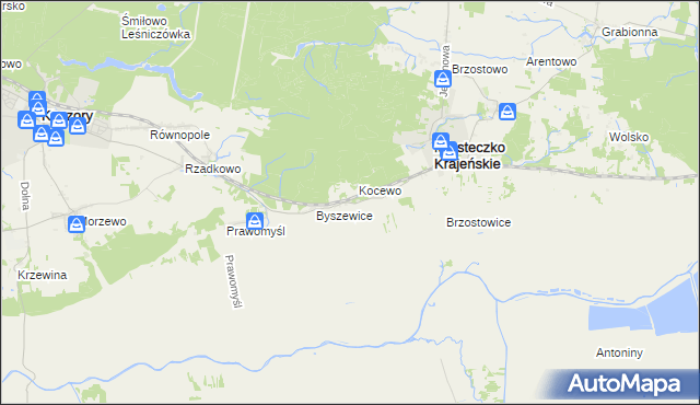 mapa Miasteczko-Huby, Miasteczko-Huby na mapie Targeo