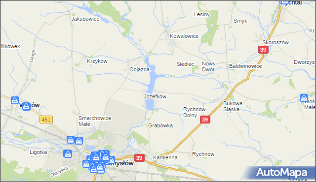 mapa Michalice, Michalice na mapie Targeo
