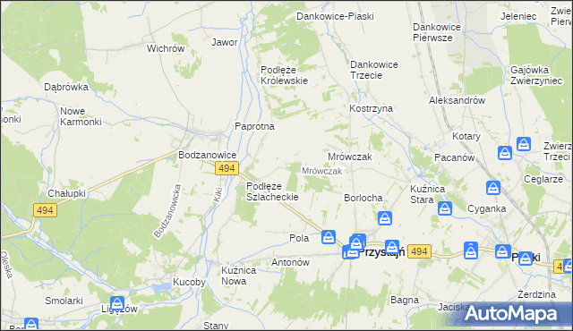 mapa Michalinów, Michalinów na mapie Targeo