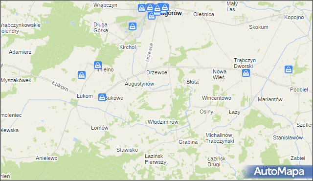 mapa Michalinów Oleśnicki, Michalinów Oleśnicki na mapie Targeo