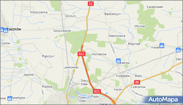 mapa Michałków, Michałków na mapie Targeo