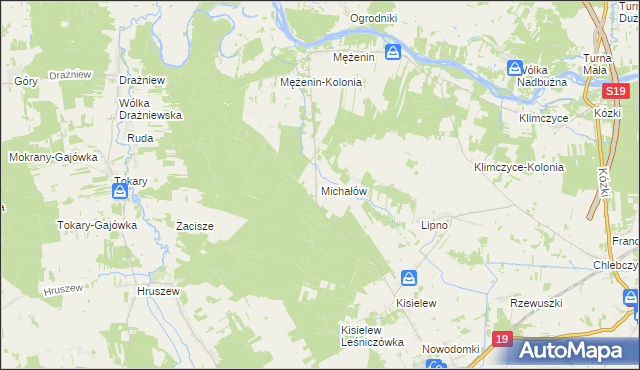 mapa Michałów gmina Platerów, Michałów gmina Platerów na mapie Targeo