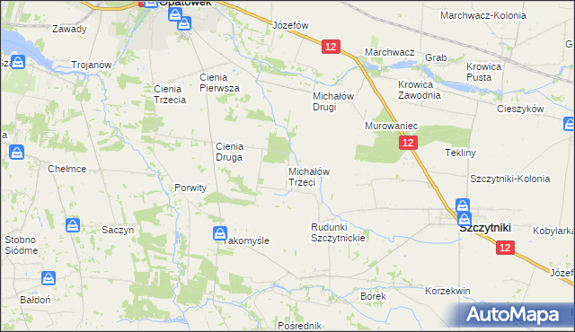 mapa Michałów Trzeci, Michałów Trzeci na mapie Targeo