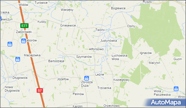 mapa Michałówka gmina Jasieniec, Michałówka gmina Jasieniec na mapie Targeo