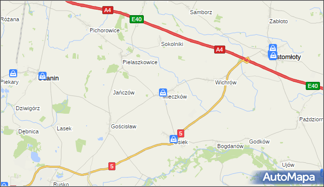 mapa Mieczków gmina Kostomłoty, Mieczków gmina Kostomłoty na mapie Targeo