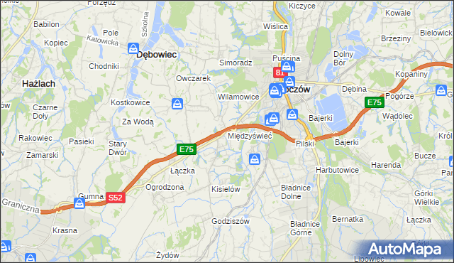 mapa Międzyświeć, Międzyświeć na mapie Targeo