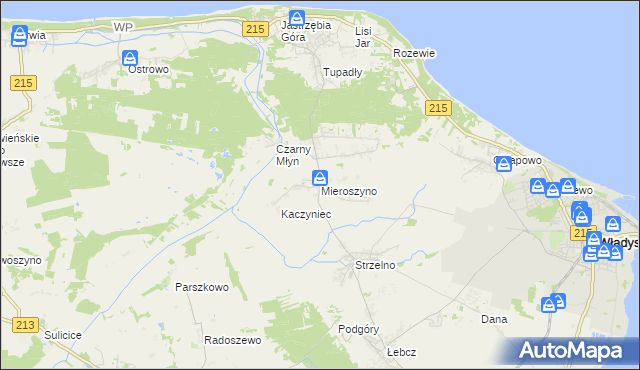 mapa Mieroszyno, Mieroszyno na mapie Targeo