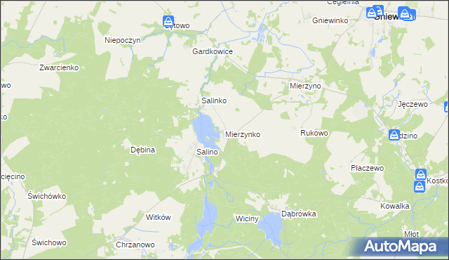 mapa Mierzynko, Mierzynko na mapie Targeo