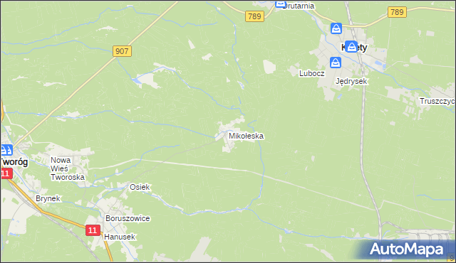 mapa Mikołeska, Mikołeska na mapie Targeo