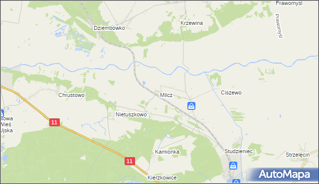 mapa Milcz, Milcz na mapie Targeo