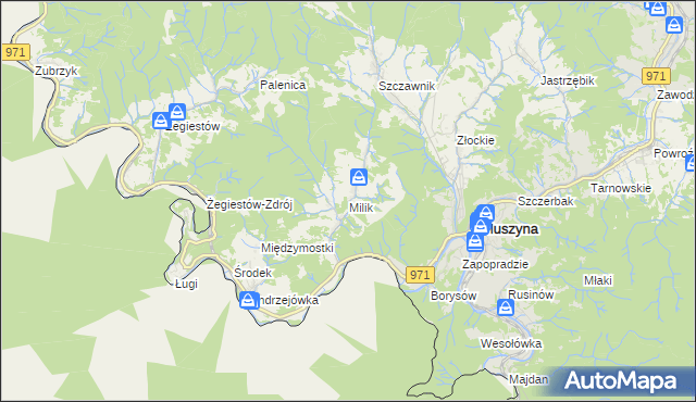 mapa Milik, Milik na mapie Targeo