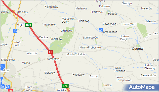 mapa Mnich-Probostwo, Mnich-Probostwo na mapie Targeo