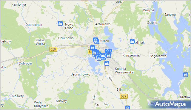 mapa Morąg, Morąg na mapie Targeo