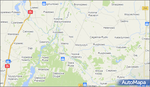 mapa Morzyczyn gmina Wierzbinek, Morzyczyn gmina Wierzbinek na mapie Targeo