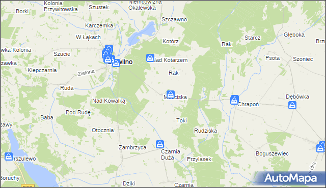 mapa Mościska gmina Skrwilno, Mościska gmina Skrwilno na mapie Targeo