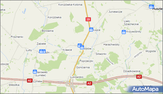 mapa Mostów, Mostów na mapie Targeo