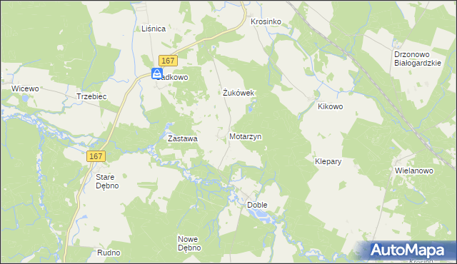 mapa Motarzyn, Motarzyn na mapie Targeo