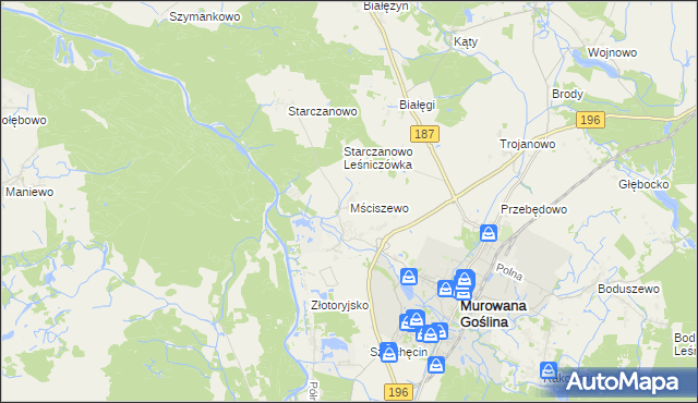 mapa Mściszewo, Mściszewo na mapie Targeo