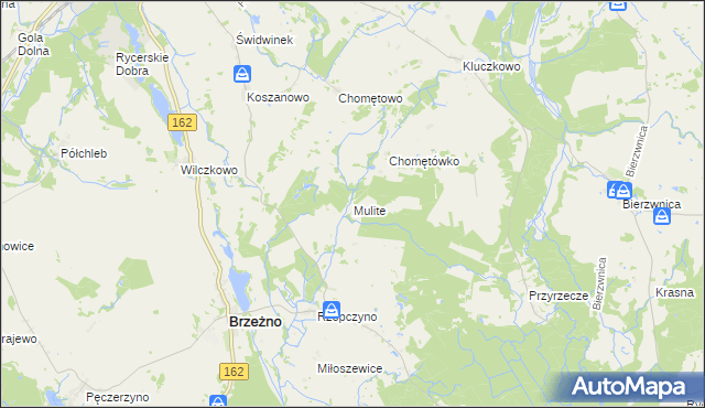 mapa Mulite, Mulite na mapie Targeo