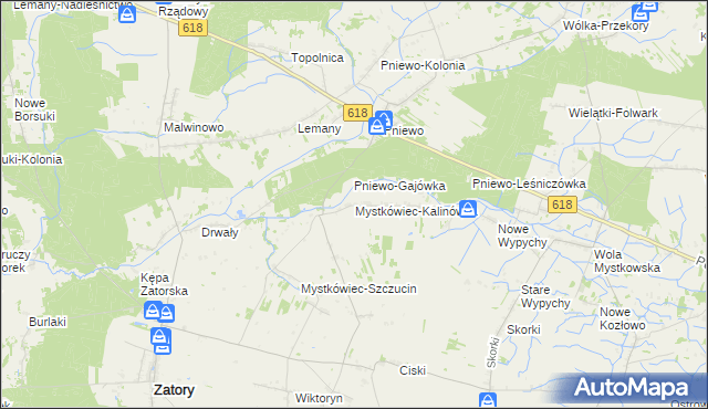 mapa Mystkówiec-Kalinówka, Mystkówiec-Kalinówka na mapie Targeo