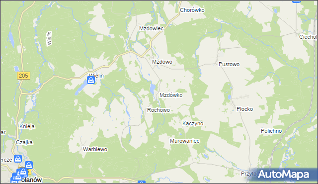 mapa Mzdówko, Mzdówko na mapie Targeo