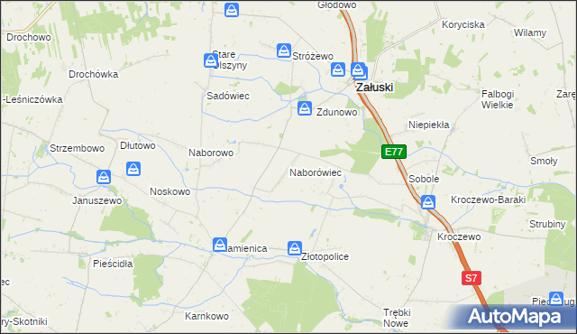 mapa Naborówiec, Naborówiec na mapie Targeo