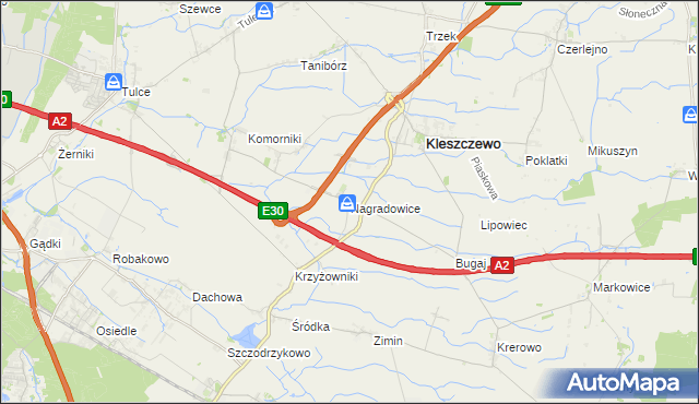 mapa Nagradowice, Nagradowice na mapie Targeo