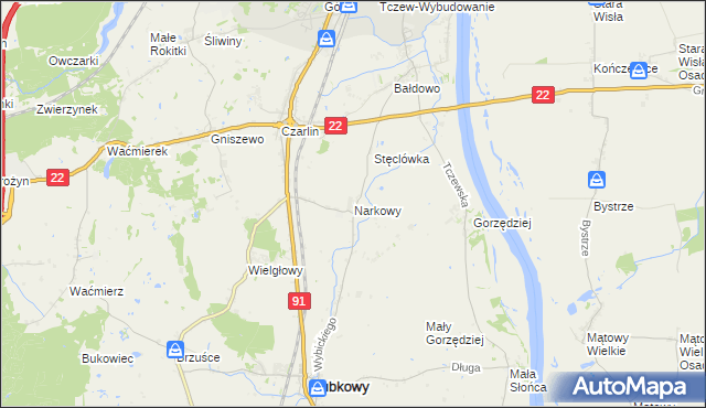 mapa Narkowy, Narkowy na mapie Targeo