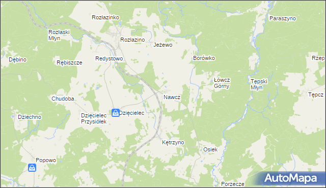 mapa Nawcz, Nawcz na mapie Targeo