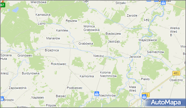 mapa Nieczuj, Nieczuj na mapie Targeo