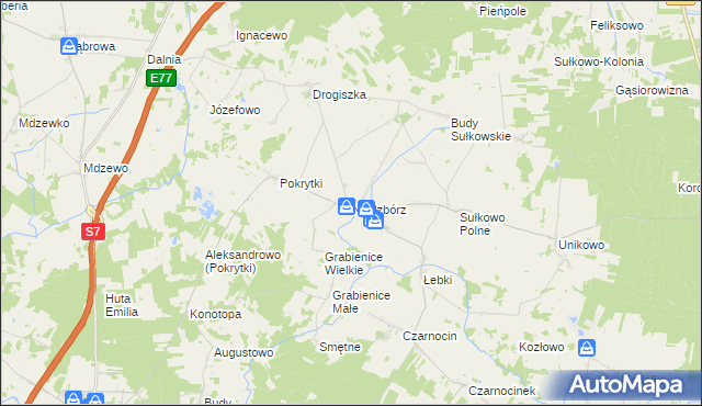 mapa Niedzbórz, Niedzbórz na mapie Targeo