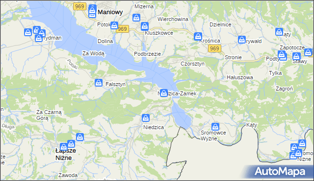 mapa Niedzica-Zamek, Niedzica-Zamek na mapie Targeo