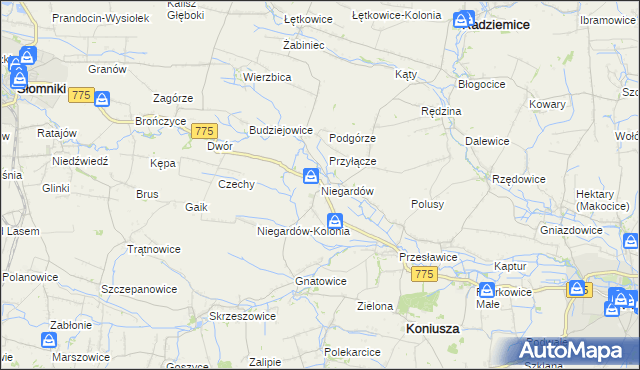 mapa Niegardów, Niegardów na mapie Targeo